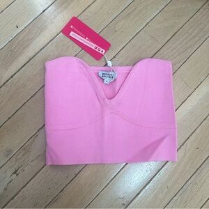 Beginning Boutique Light Pink Knit Corset Top